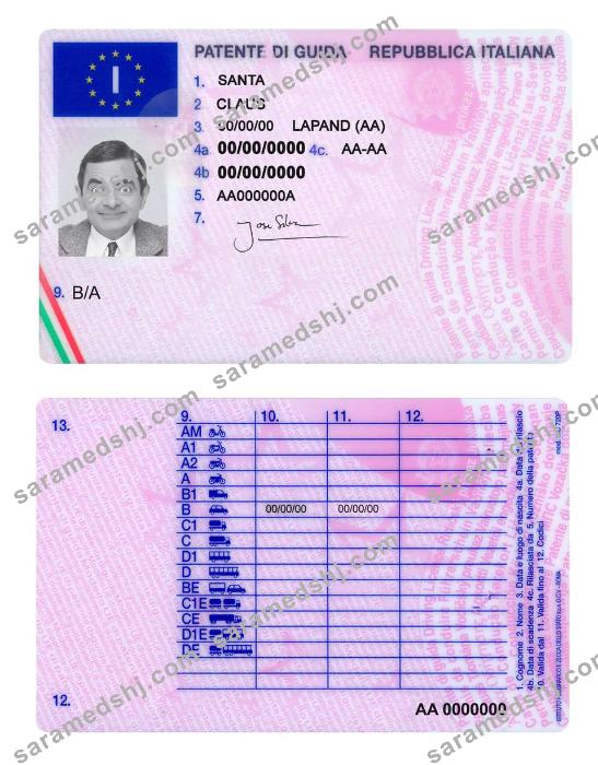 Italy driving license